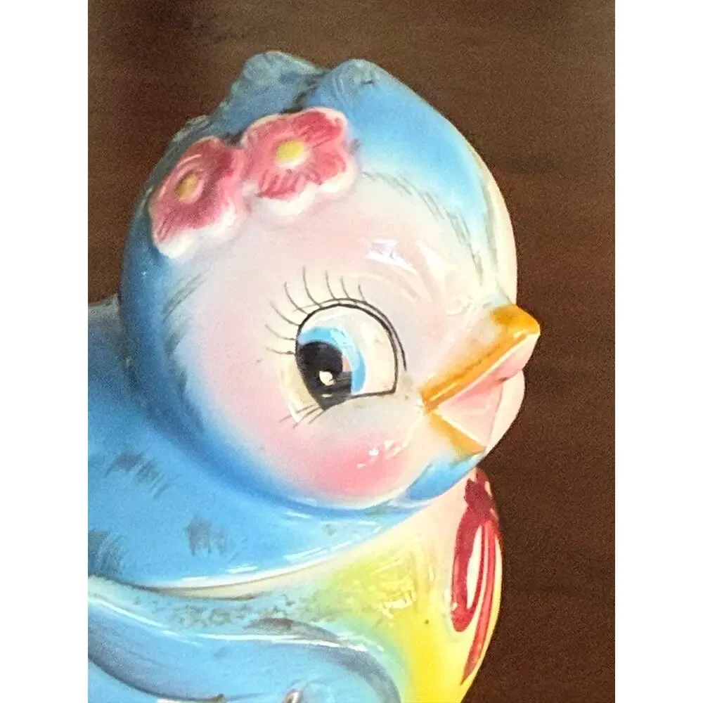 Vintage MCM 50’s Lefton Bluebird Sugar #7170 Anthropomorphic Kitschy